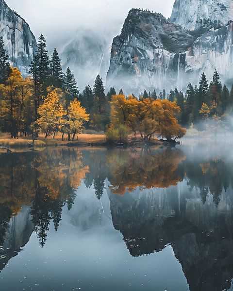 Goldene Blätter, Yosemite von fernlichtsicht