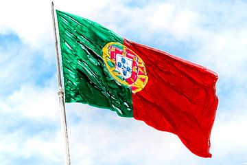 Portugese vlag (kunst) van Art by Jeronimo