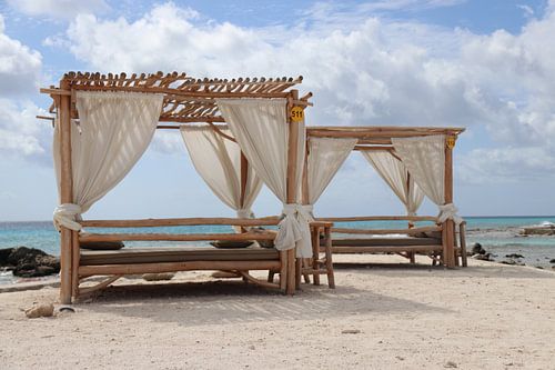 Attendez, cabane sur Bonaire.