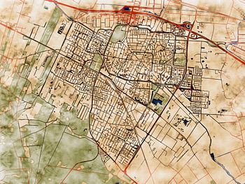 Kaart van Veenendaal in de stijl 'Serene Summer'