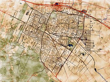Kaart van Veenendaal in de stijl 'Serene Summer' van Maporia