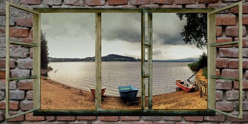 Raam uitzicht -  Moldaustausee