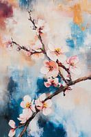 Blossoming blossom in painting