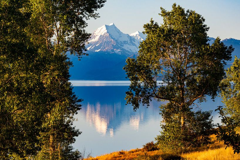 Mount Cook mirrored in Lake Pukaki by Ton de Koning