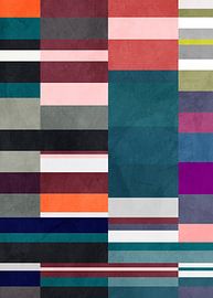 Moderne Abstrakte Organische Geometrische Farbkunst von Online Arts