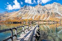 Mountain lake in autumn