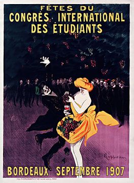 Leonetto Cappiello - Fêtes du Congrès international des étudiants Bordeaux (1907) van Peter Balan