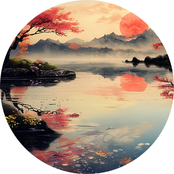 schilderachtig japans landschap