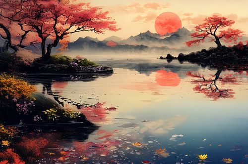 schilderachtig japans landschap