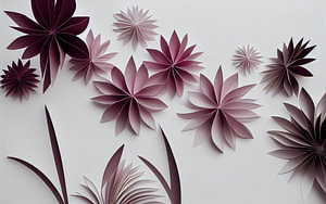 Origami-Blumen Hintergrund mit Blumen Art Illustration