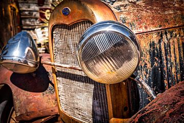 Details Vintage Ford Model T Radiator Grill Headlights on Route 66 USA sur Dieter Walther