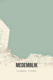 Vintage map of Medemblik (North Holland) by Prints of Place