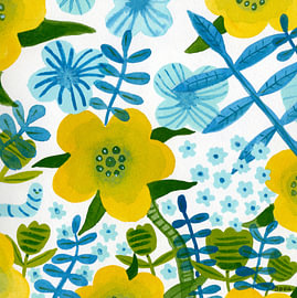 Gelbe Blumen von Deborah van de Leijgraaf