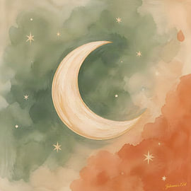 Boho Botanical Nursery Collection -  Crescent Moon