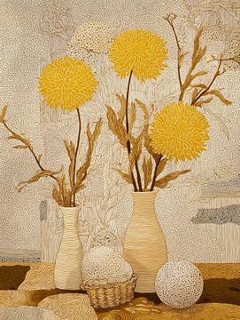 Gelbe Blumen | Fröhliches gelbes Blumendisplay