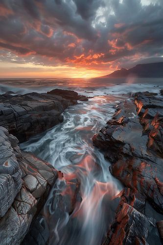 Coastal light in evening gold