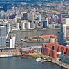 Aerial view panorama Skyline Rotterdam by Anton de Zeeuw