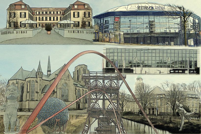 Gelsenkirchen Grafik par Edgar Schermaul