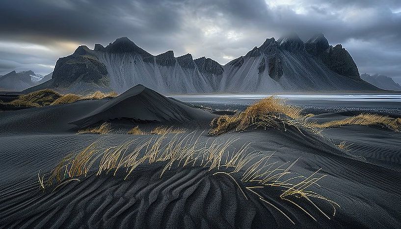 Felsige Dramatik im Nordlicht von fernlichtsicht