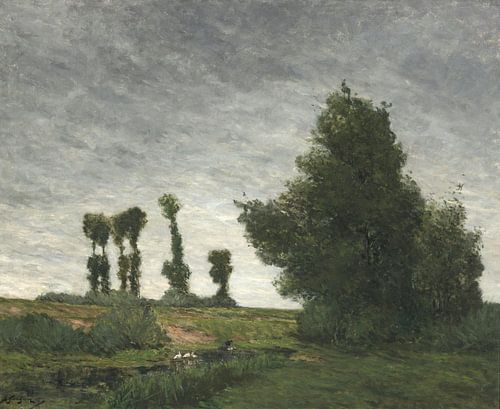 Landschap met populieren, Paul Gauguin