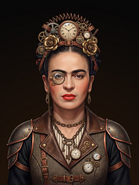 Frida im Steampunk-Stil (2) von Ingrid van der Meer