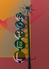 Motel - 1950er Jahre von Moonheart Artworks