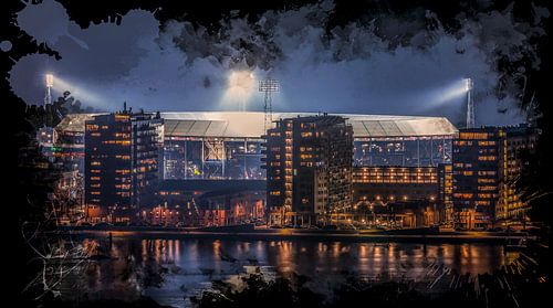 Feijenoord ART Rotterdam Stadion &quot;De Kuip&quot; Luchtfoto