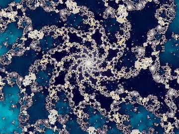 Kleurrijke en organische fractal - Wiskundige Kunst