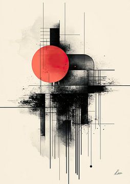 Ein Porträt in Rot und Schwarz