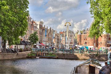 Amsterdam, Kloveniersburgwal, Waag, Nieuwmarkt von Tony Unitly