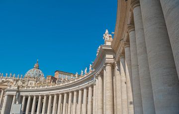 Columns and the Basilica of St. Peter's Square, Vatican by Castro Sanderson