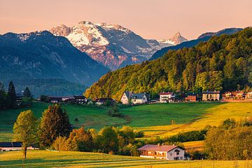 Morgenlicht im Berchtesgadener Land, Bayern, Deutschland