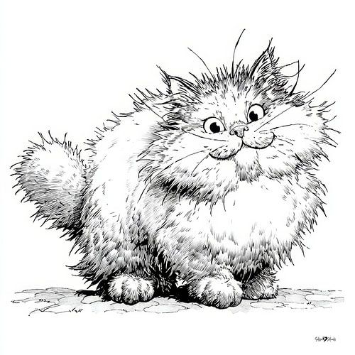 Cartoontje poes