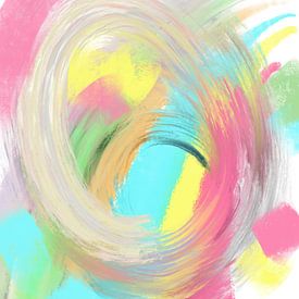 Sunshine in the heart - a cheerful and colourful dance of colours - good mood picture by Susanna Schorr