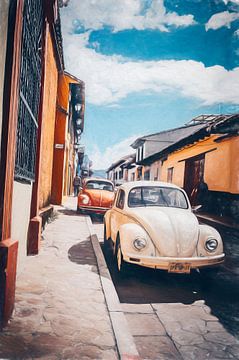 Twee Hurbies in San Cristobal de las Casas - Mexico. van Loris Photography