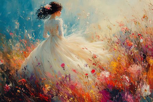 schilderachtig beeld van vrouw