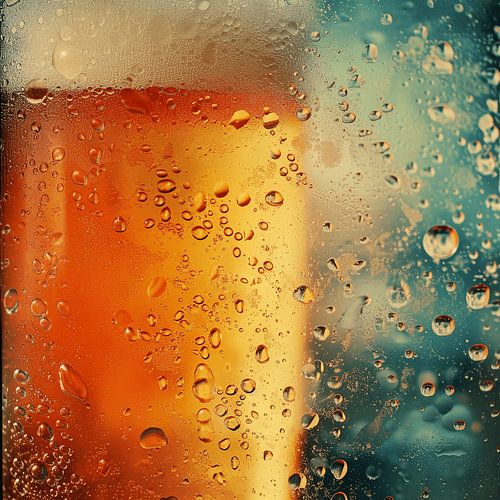 A Glass of Bubbly Beer in the Summer Sigh