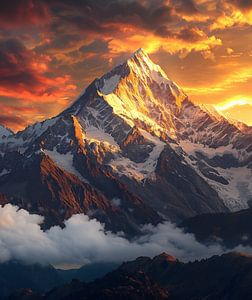 Farbexplosion über den Alpen