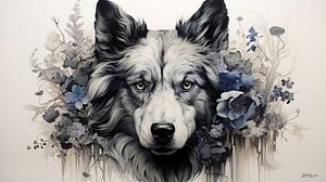 Zeichnung eines Wolfes