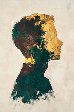 Face in the interplay of colours and shapes by Poster Art Shop