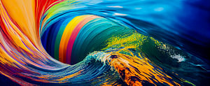 Panorama Farben Welle abstrakte Kunst Hintergrund Illustration