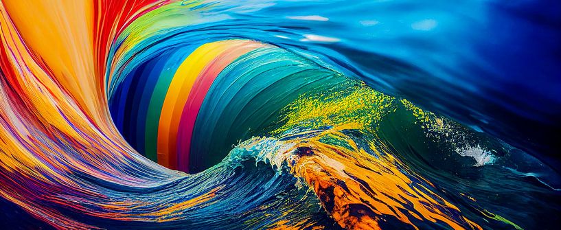 Panorama Farben Welle abstrakte Kunst Hintergrund Illustration von Animaflora PicsStock