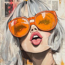 Gedurfde houding in oranje van Kabol Kaboldagelan