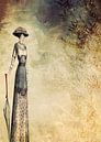 VINTAGE FASHION LADY IN ABSTRACT FOREST II von Pia Schneider Miniaturansicht