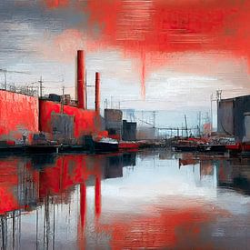 Picturesque harbour impression 01a by Manfred Rautenberg Digitalart