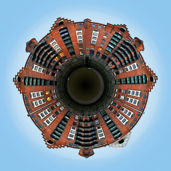 Little Planet Hambourg Speicherstadt par Panorama Streetline
