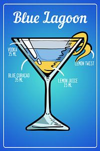 Cocktail Blue Lagoon sur ColorDreamer