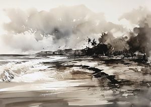 Dark beach by Artsy