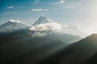 Lever de soleil dans les montagnes | Avion dans l'Hiamalaya