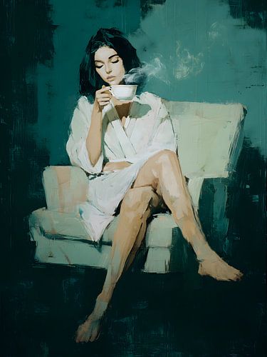Frau mit Kaffee